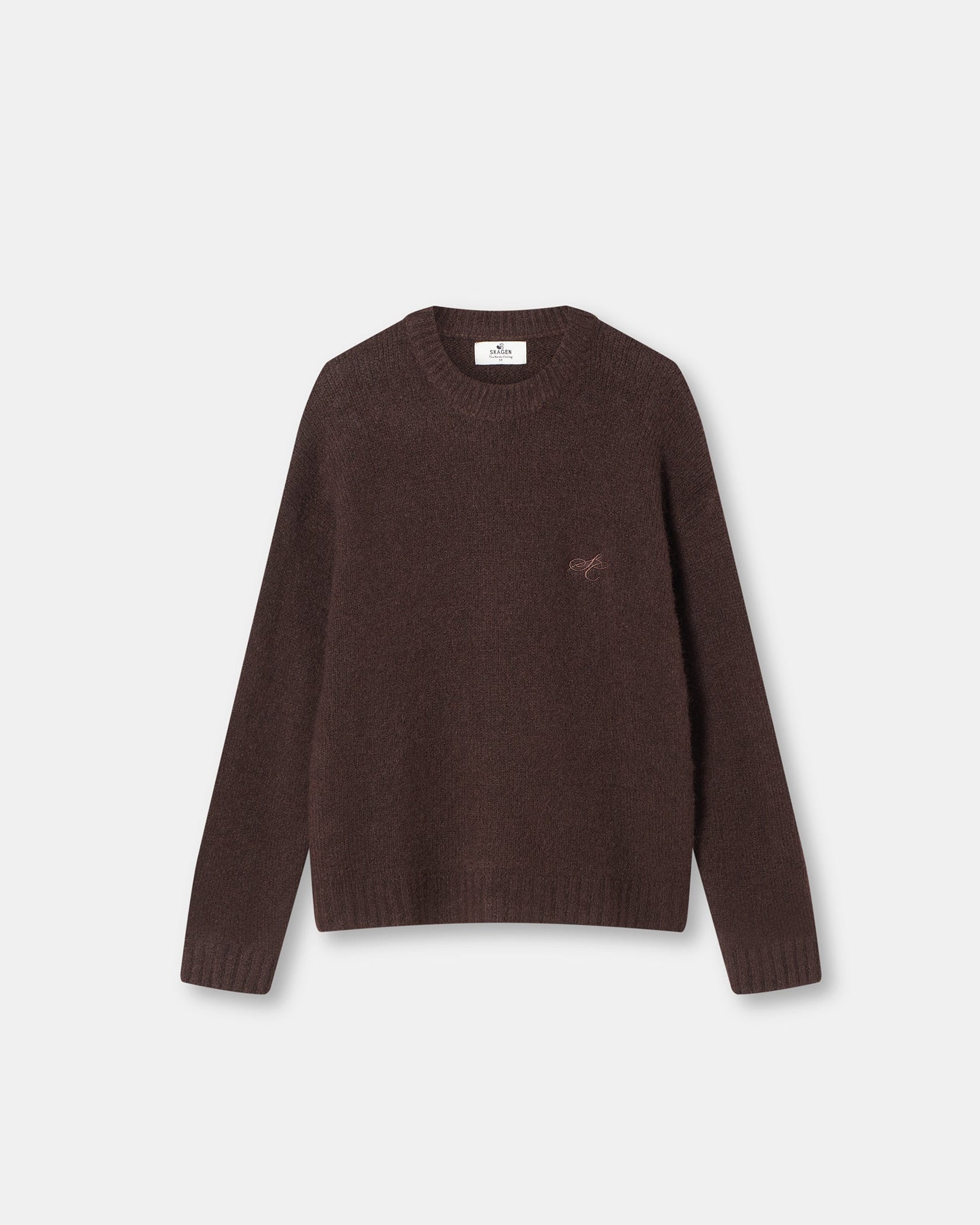Alpaca Knitted Sweater Brown